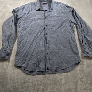 UNTUCKit Men’s XL Button-Down Shirt Long Sleeve 100% Cotton Casual Dress Grey